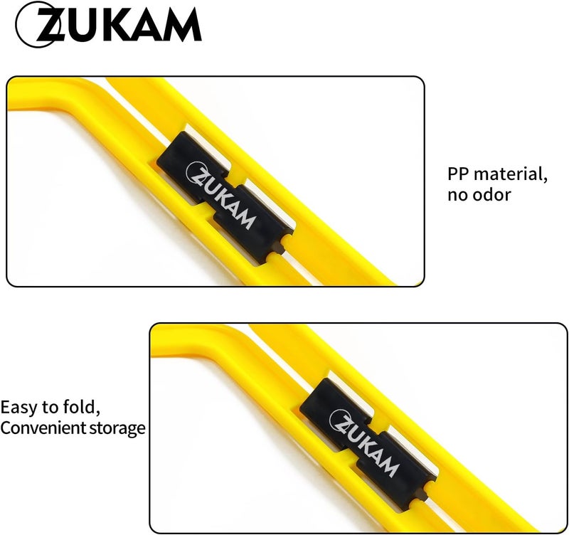 ZUKAM أقراص هكس agility لتدريب السرعة وتدريب خطوات الرشاقة حواجز السرعة السلم - Image 3